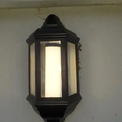 Exterior wall lantern installation